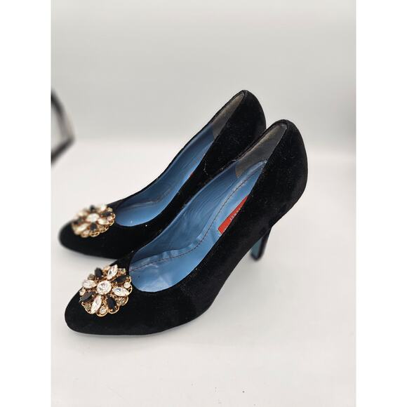 Paola Quadretti Firenze black Suede Pumps size 37.5 - Picture 3 of 9